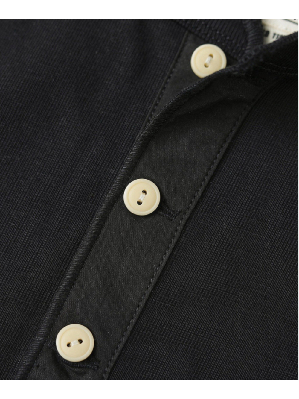 Vintage Long Sleeve Henley Shirt Black Bronson Mfg Co L USA SHIP - Picture 8 of 8